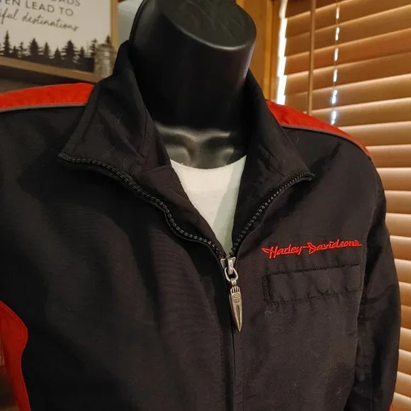 Harley-Davidson Vortex Nylon Lightweight Nylon Rain Jacket - Picture 6 of 8